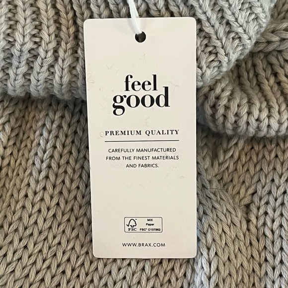 BRAX FEEL GOOD BRIAN PULLOVER WOOL TURTLENECK IN CREAM NWT MEN'S SIZE MEDIUM - Picture 15 of 16